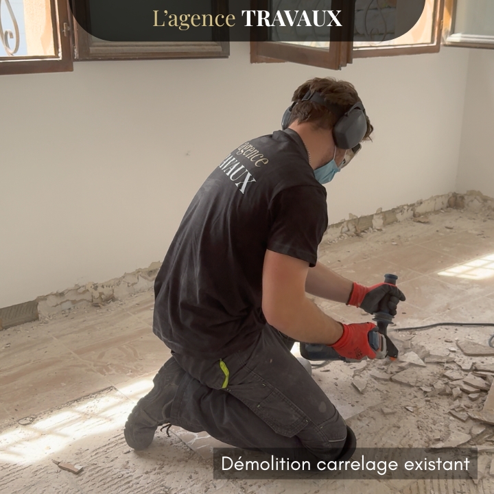 Phase de démolition avant rénovation