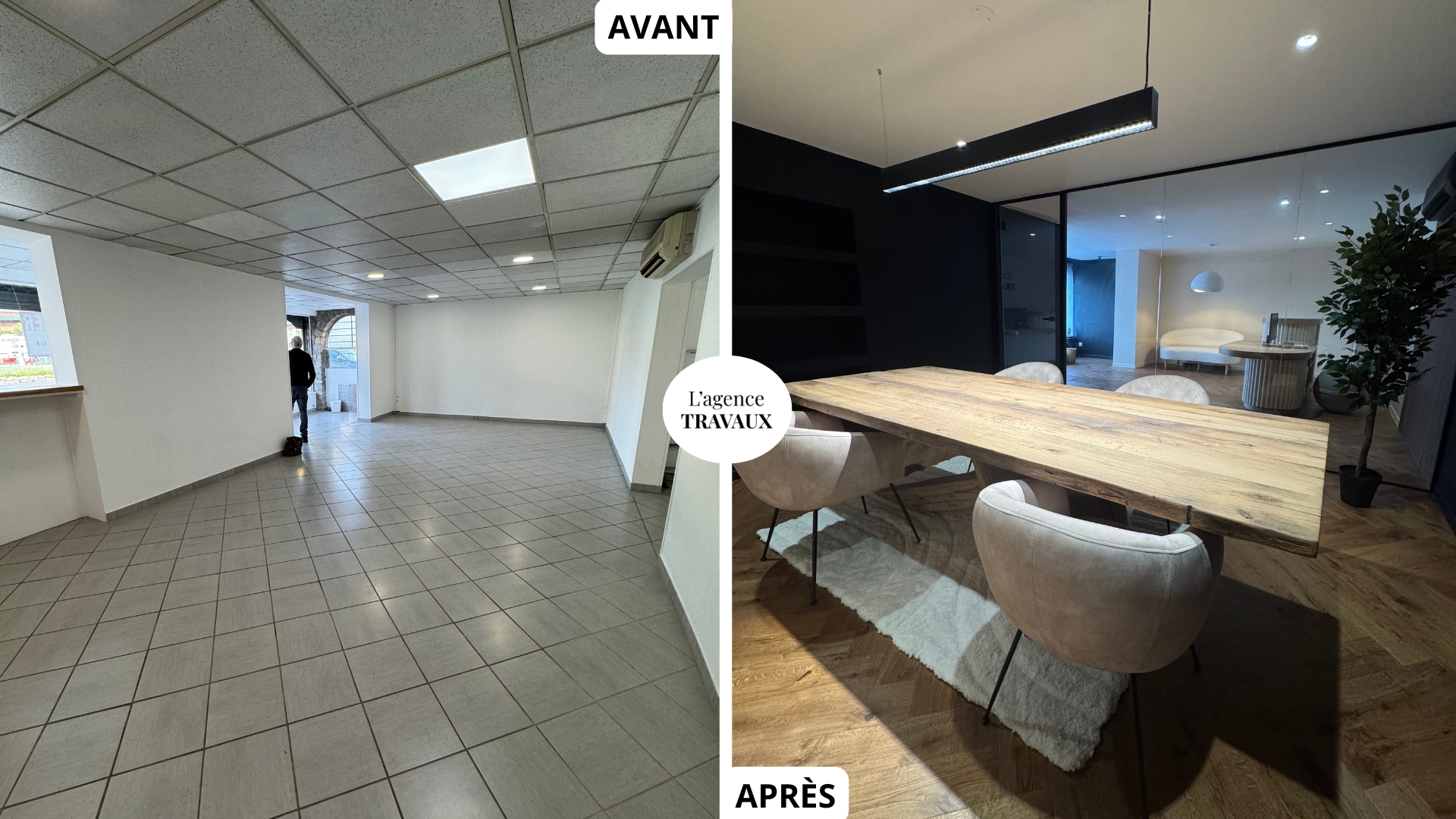 Avant après L'agence TRAVAUX réalisation intérieure